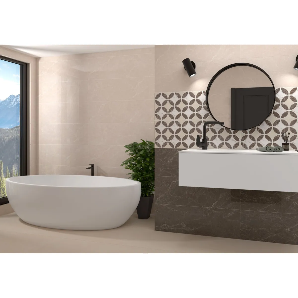 PAMESA - Cerámica Marfil Marmolado 31x91cm 1.62 m2 Murano