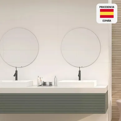 Cer�mica Blanco Marmolado 31x91cm 1.62 m2