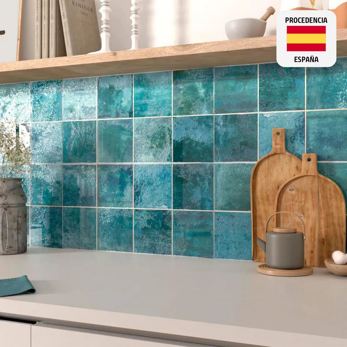 PAMESA - Cerámica Azul Decorado 33x61cm 1.52 m2 Artis