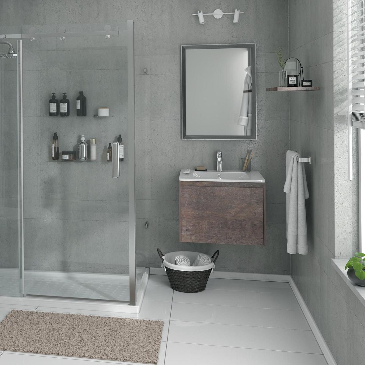 PAMESA - Cerámica Gris Cementicio 31x91cm 1.62 m2 Blaze