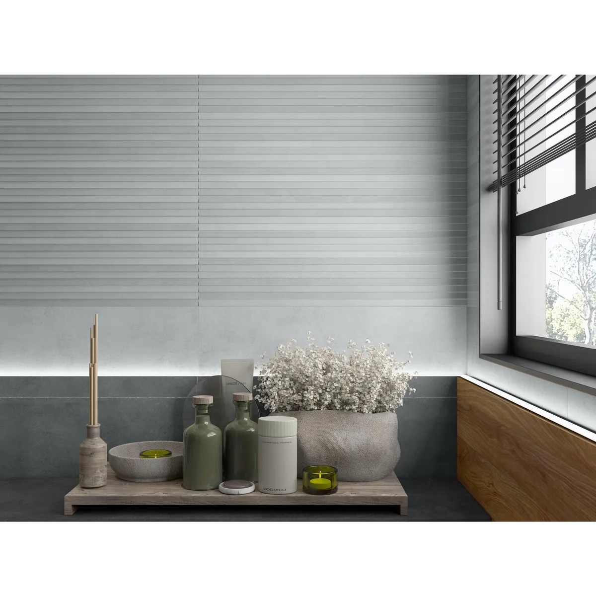 PAMESA - Cerámica Gris Cementicio 31x91cm 1.62 m2 Blaze
