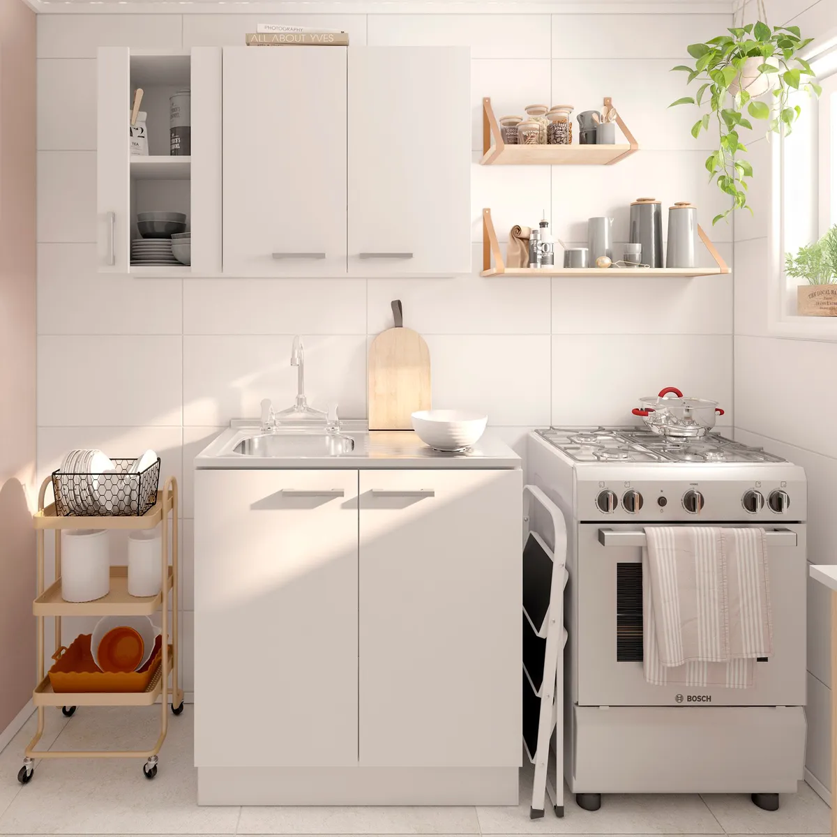 HOLZTEK - Cerámica Blanco Liso 31x61cm 1.62 m2 Wall Tile