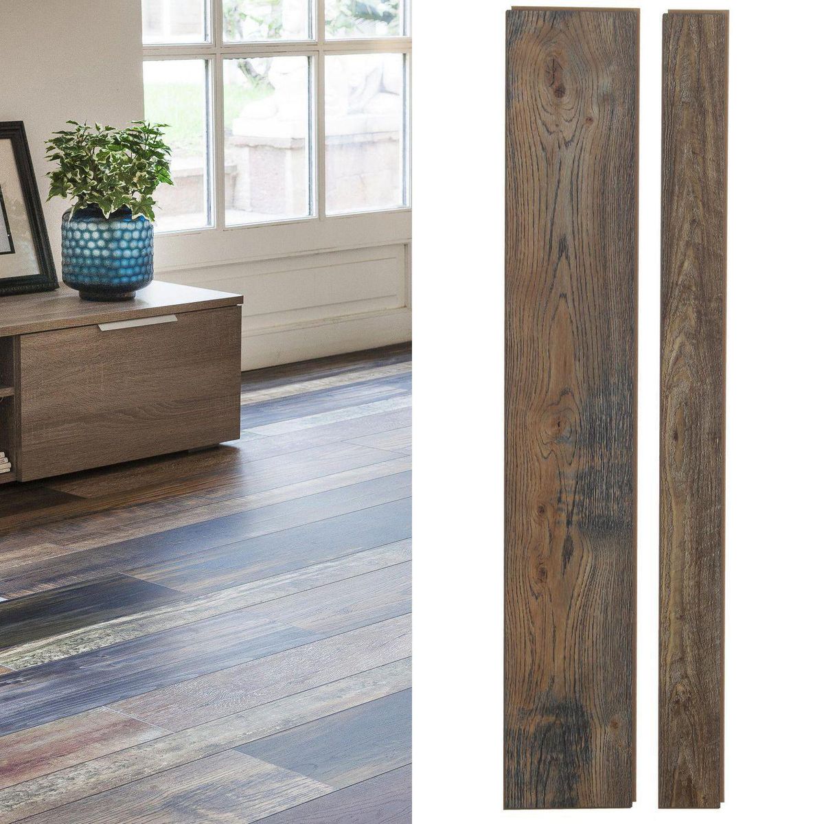 HOLZTEK - Piso Laminado Vintage Marrón AC3 8mm 3.2 m2