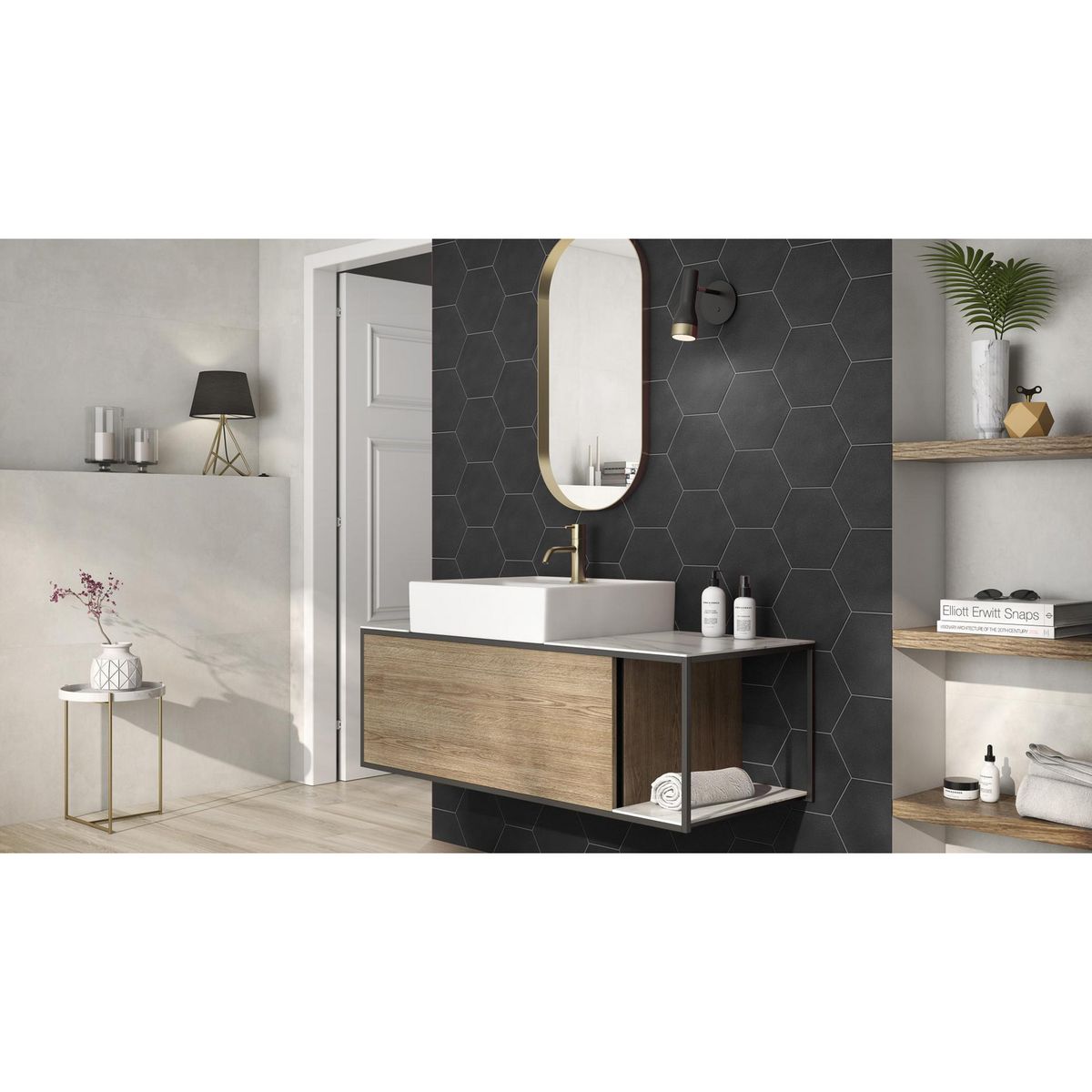 PAMESA - Porcelanato Negro Liso 19.8x22.8cm 0.84m2