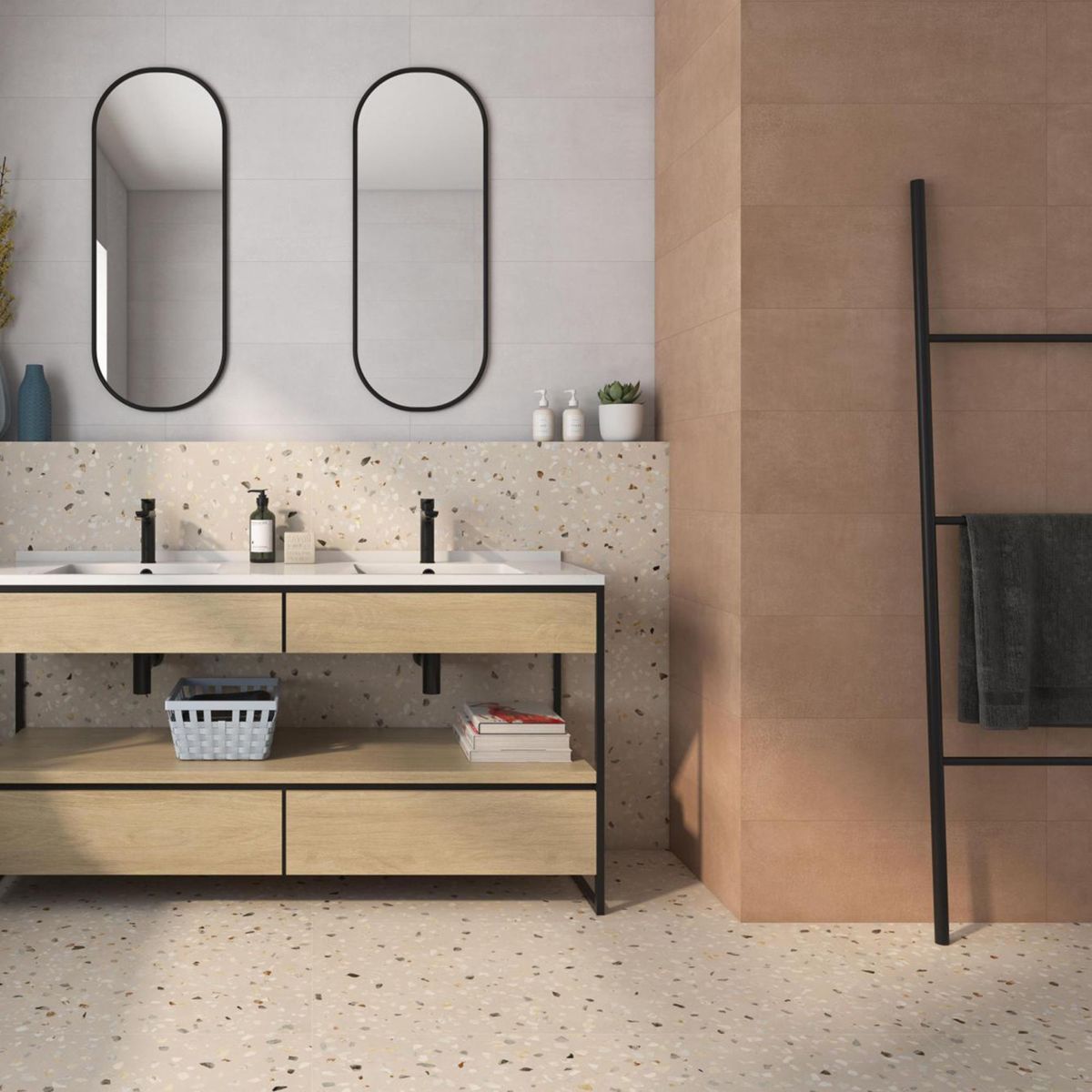 PAMESA - Cerámica Dosso Arguila Rosa 25x75cm 1.31m2 para muro