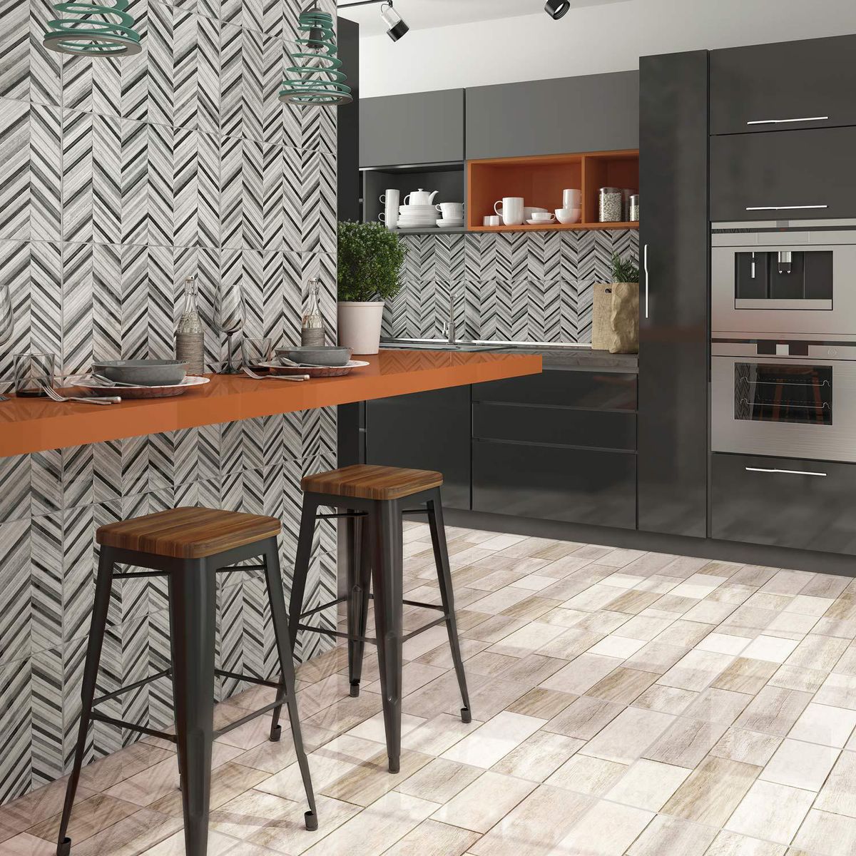 INCEFRA - Cerámica Gris Maderado 46x46cm 2.32m2 Vintae