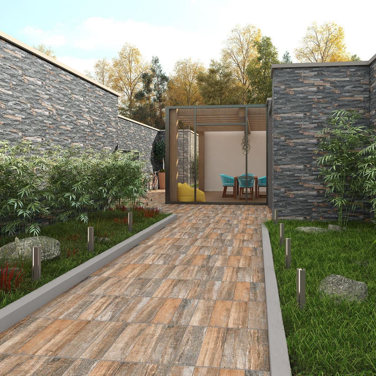 INCEFRA - Cerámica Marrón Maderado 46x46cm 2.32m2 Matanza