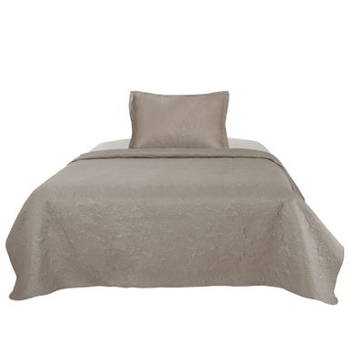 Cubrecama 1.5 Plazas Bicolor Taupe/Beige