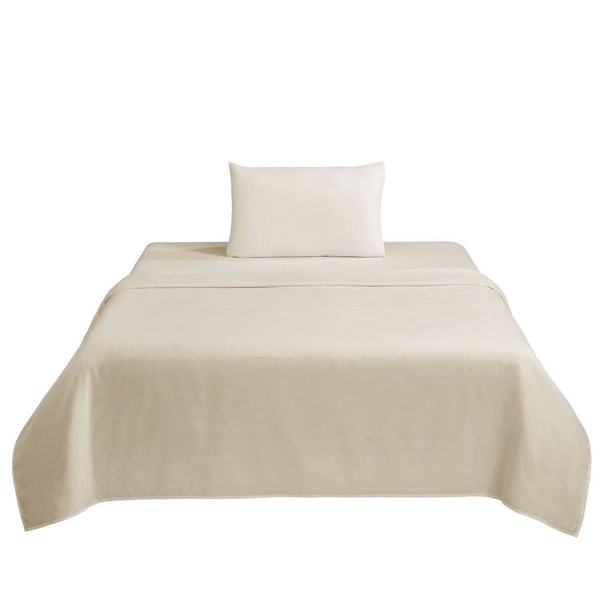 CASA BONITA - Juego de Sábanas Microfibra 1.5 Plazas Basic Beige