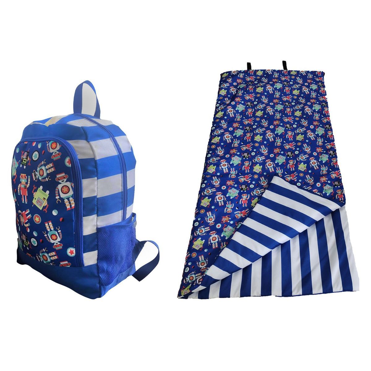 KLIMBER - Set mochila y Saco de dormir Robot