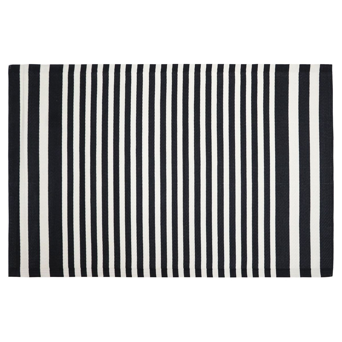 JUST HOME COLLECTION - Alfombra de Terraza Blanco/Negro 180x120cm