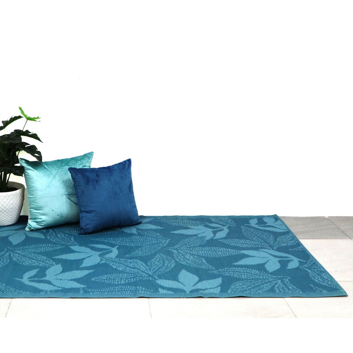 JUST HOME COLLECTION - Alfombra de Terraza Hojas 180x120cm