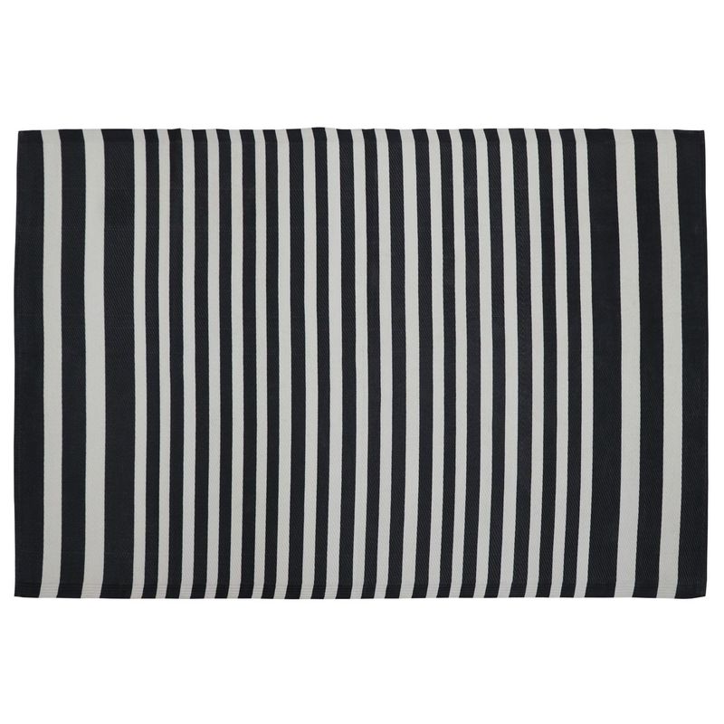 JUST HOME COLLECTION - Alfombra de Terraza Blanco/Negro 160x230cm