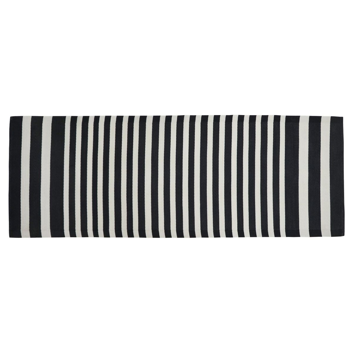 JUST HOME COLLECTION - Alfombra de Terraza Blanco/Negro 230x80cm