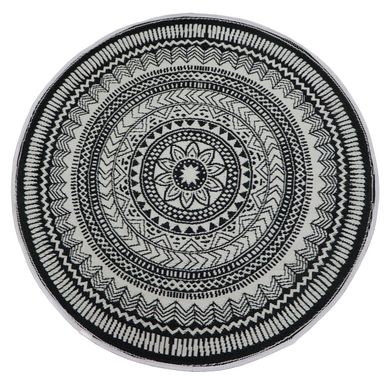Alfombra de Terraza Blanco/Negro 180cm