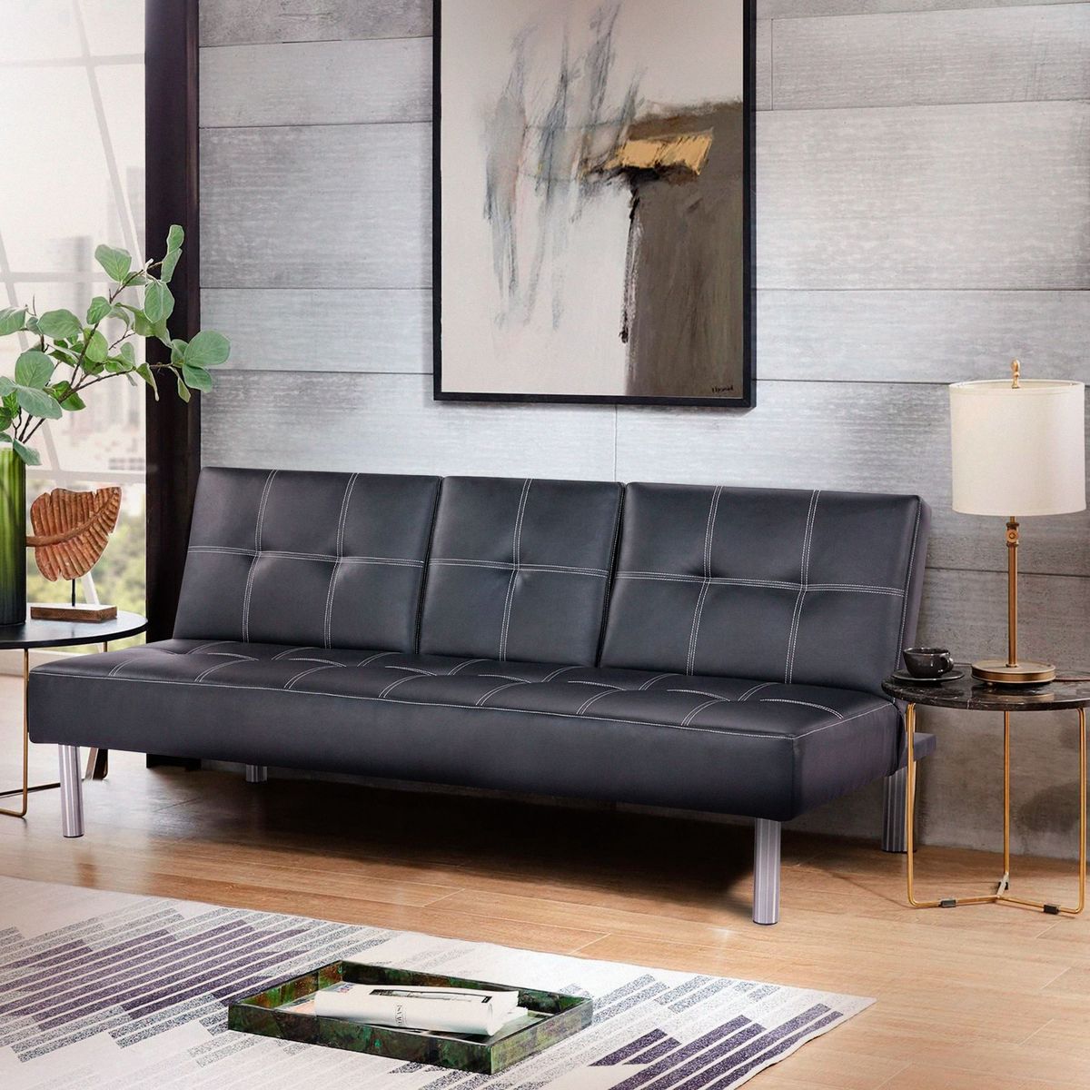 JUST HOME COLLECTION - Sofá Cama con Posavasos Bonnie