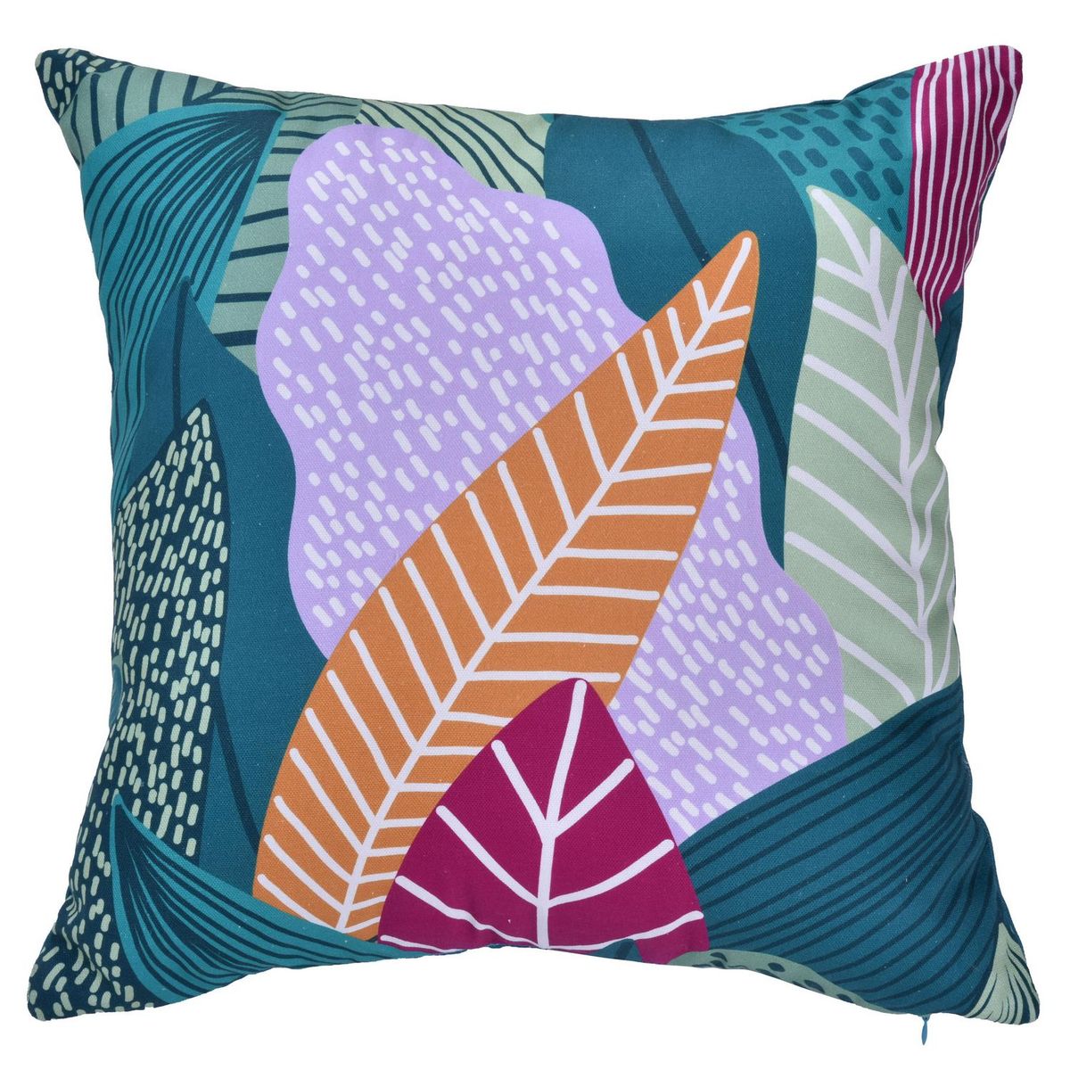 HOMY - Cojín Vintage Hojas 45x45cm