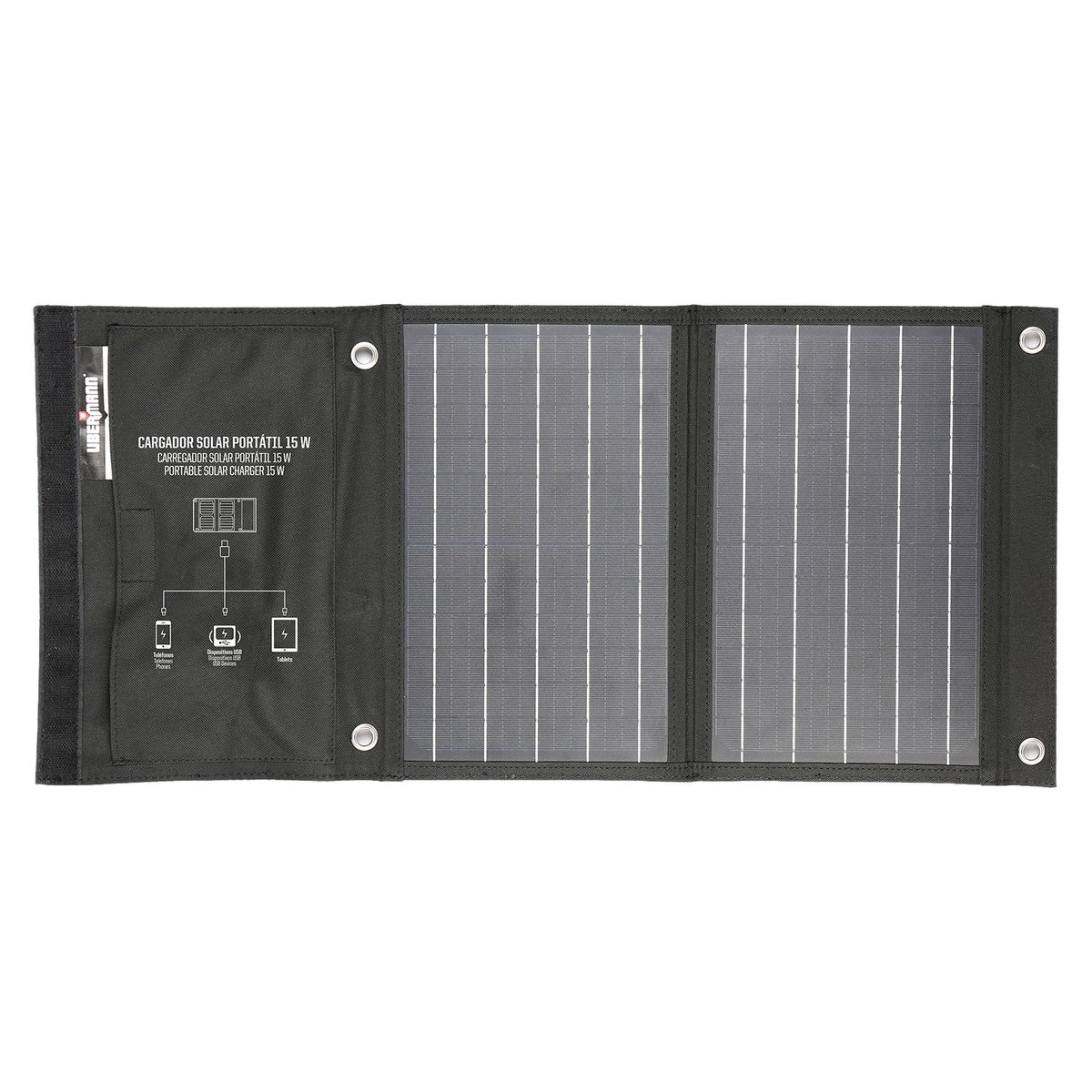 UBERMANN - Cargador Solar Portatil 15W