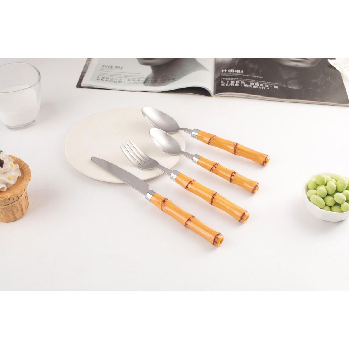 JUST HOME COLLECTION - Cubiertos Bambu 6Puestos 24