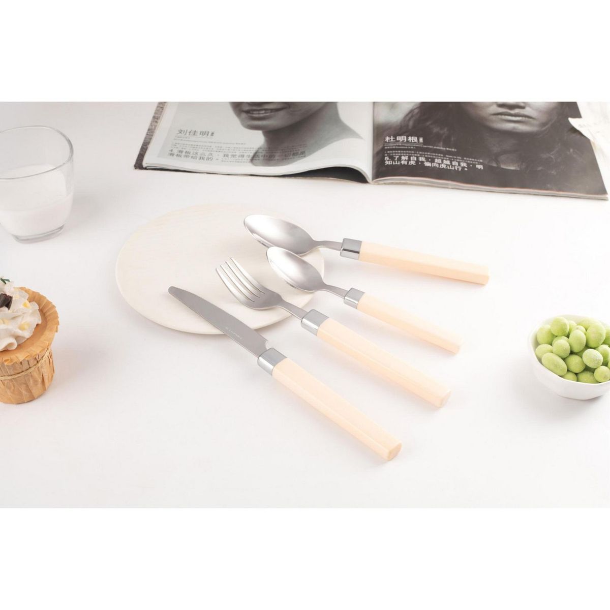 JUST HOME COLLECTION - Cubiertos Nat 6Puestos 24Pz