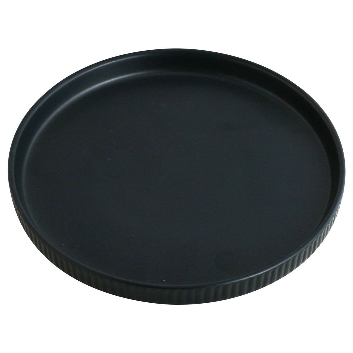 JUST HOME COLLECTION - Plato Líneas Negro 20cm