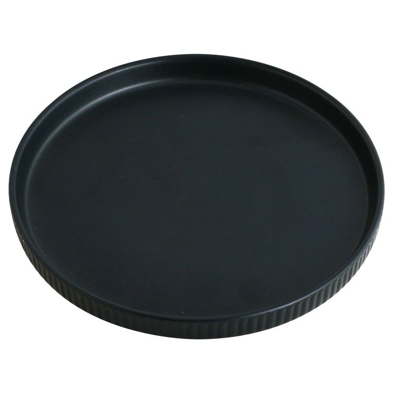JUST HOME COLLECTION - Plato Líneas Negro 20cm