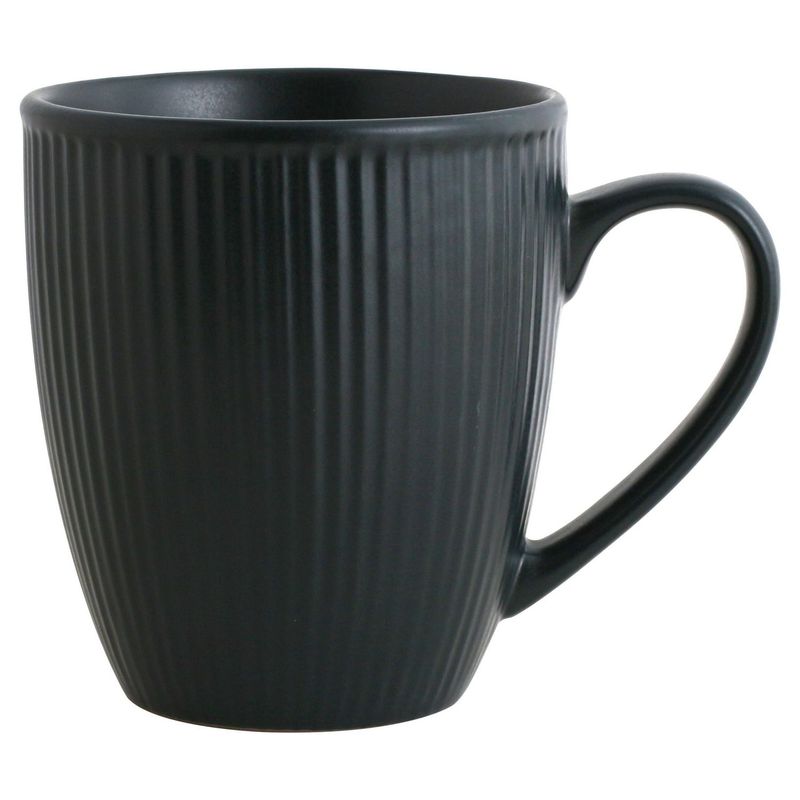 JUST HOME COLLECTION - Mug Cerámica  Líneas Negro 400ml