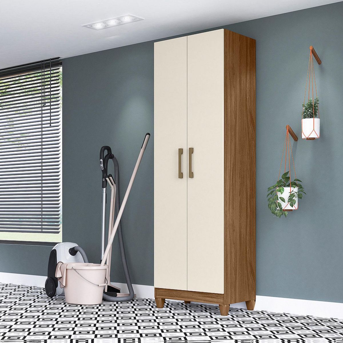 CASA BONITA - Ropero 2 Puertas Multiusos Natural