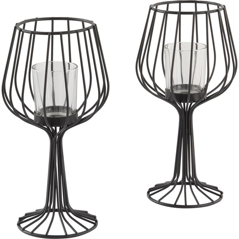 JUST HOME COLLECTION - Set 2 Portavelas Alta 13x25cm