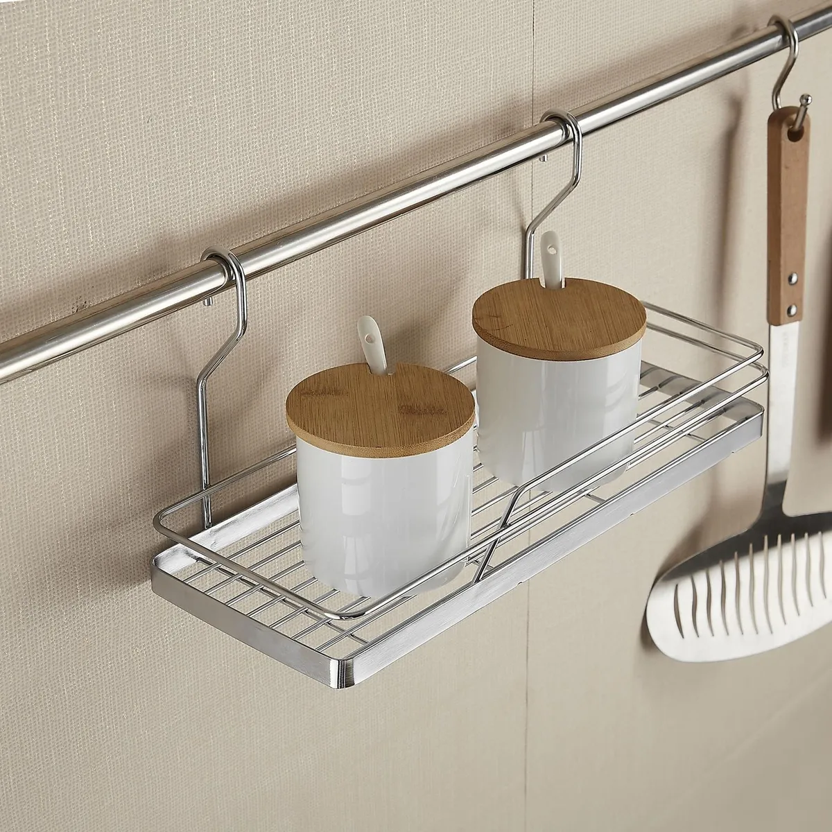 JUST HOME COLLECTION - Canastillo Multiuso Acero Inoxidable