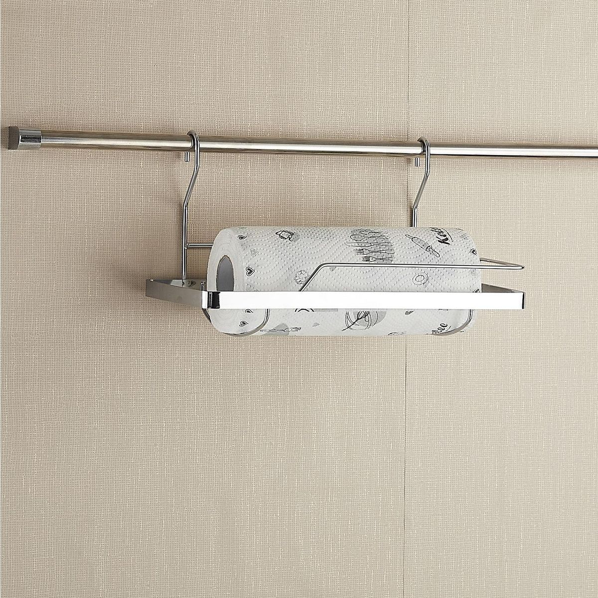 JUST HOME COLLECTION - Portarrollo Simple Acero Inoxidable