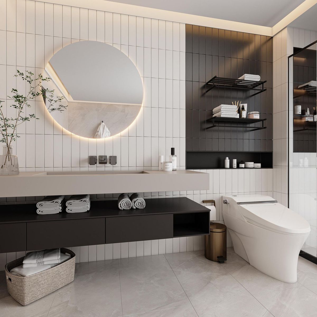 HOLZTEK - Cerámica Brick Matt Blanca 7.5x30cm