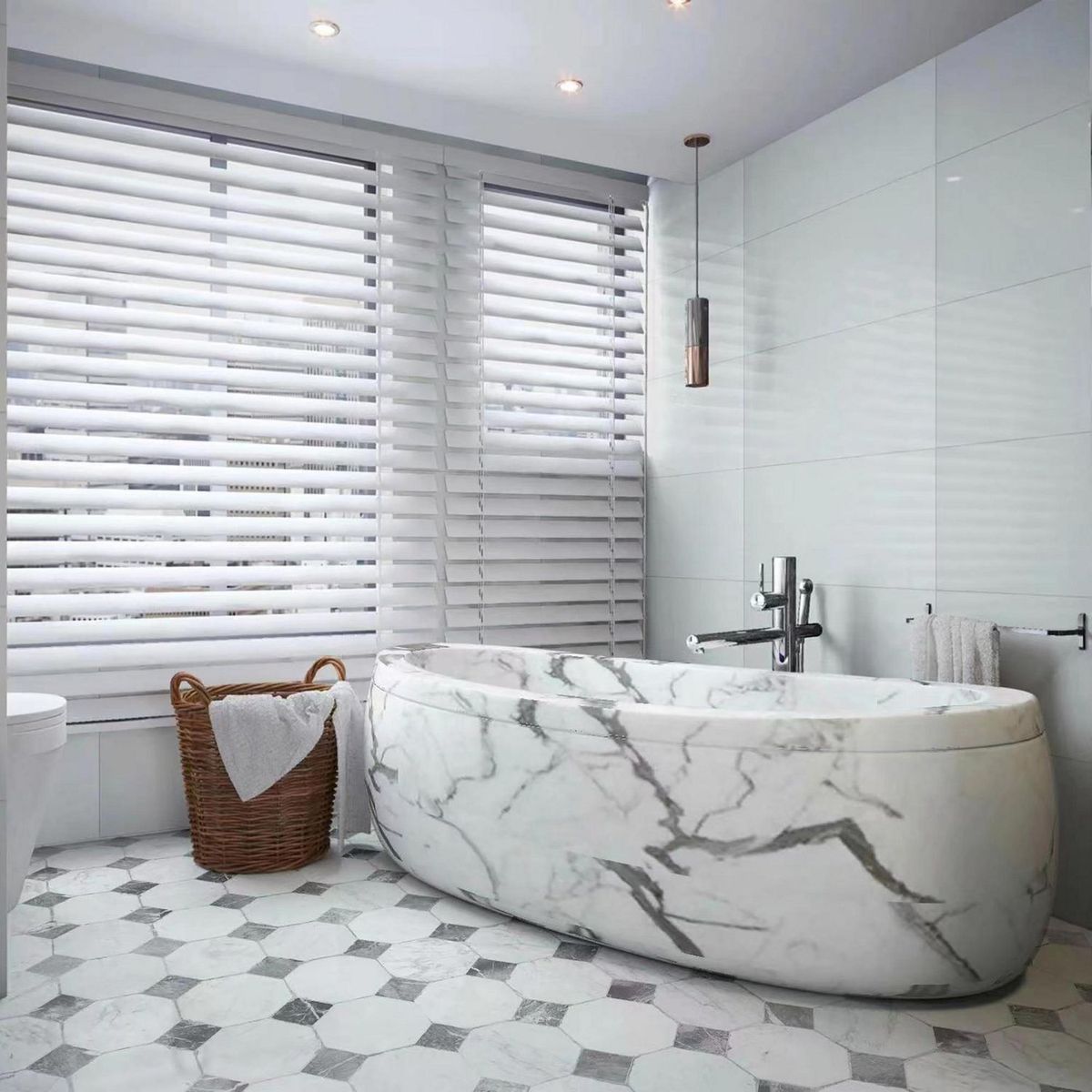 HOLZTEK - Cerámica Blanca Brillante 40x80cm para muro