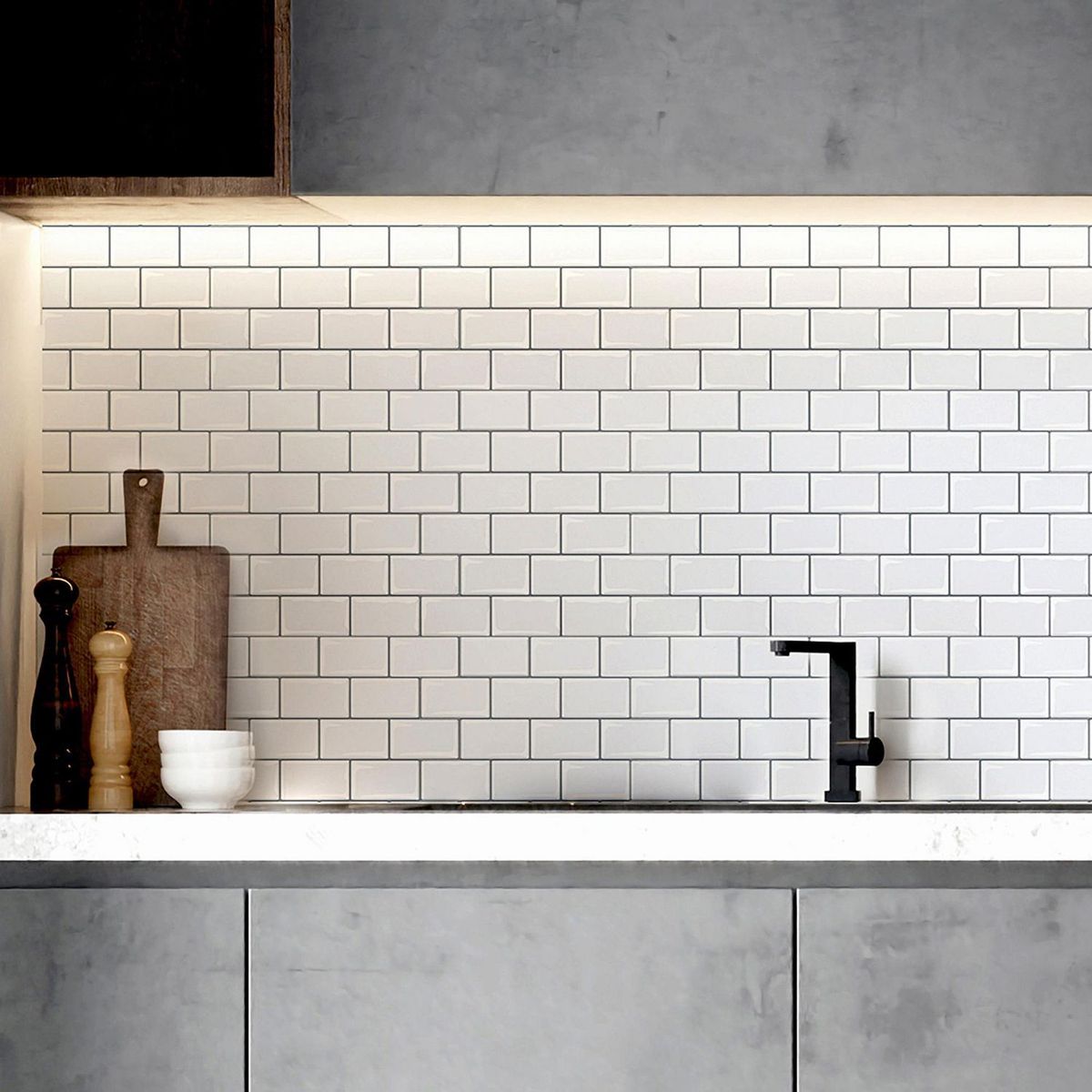 HOLZTEK - Mural Antiadherente Tipo Ladrillo 3D Blanco