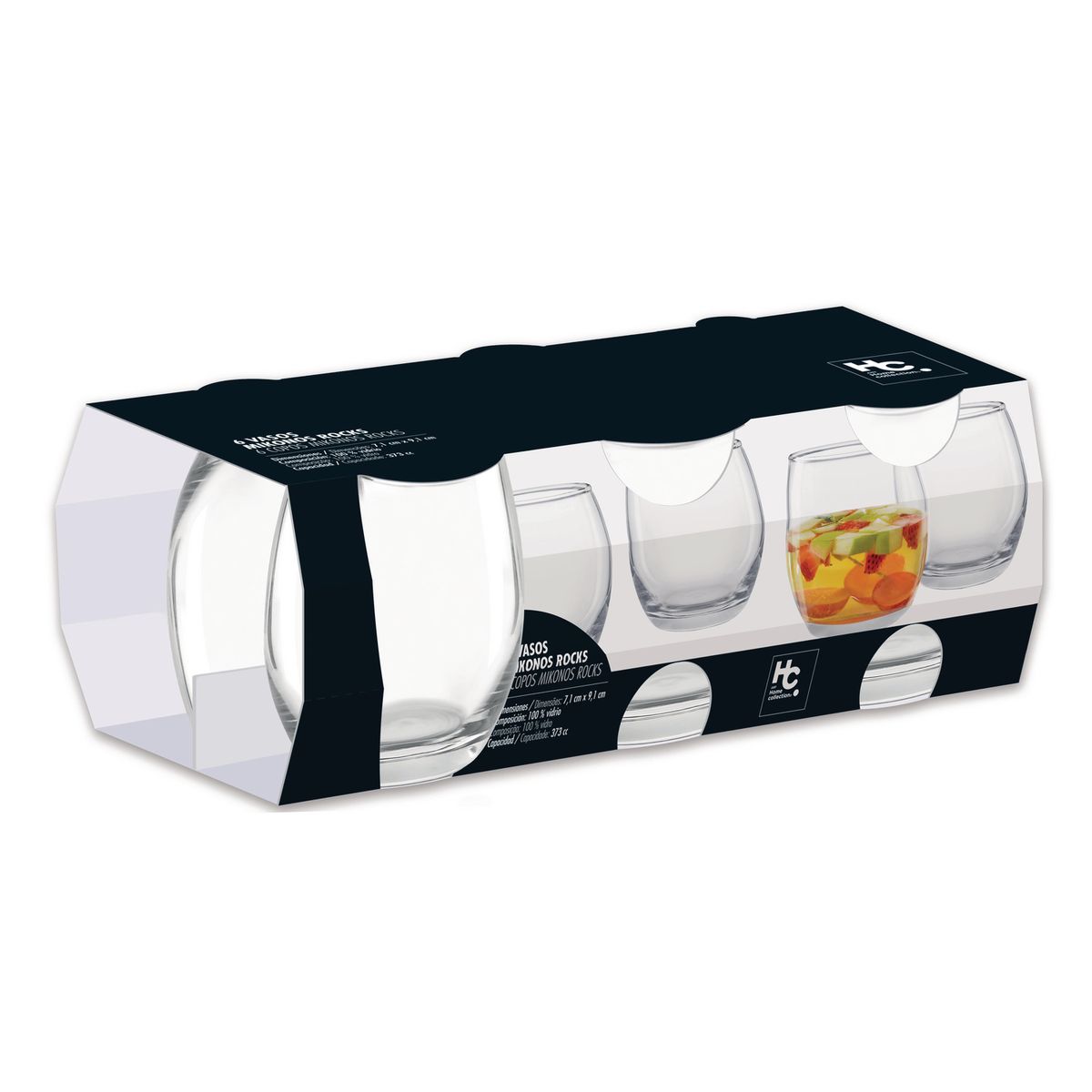 JUST HOME COLLECTION - Set x6 Vasos Mikonos Rocks