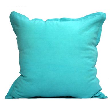 Cojn Lino Borde Aqua 60x60cm