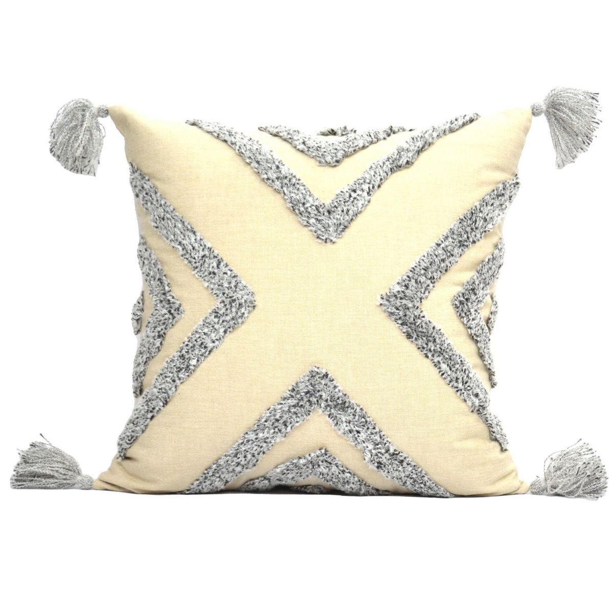 HOMY - Cojín Algodón Sol Crudo 45x45cm