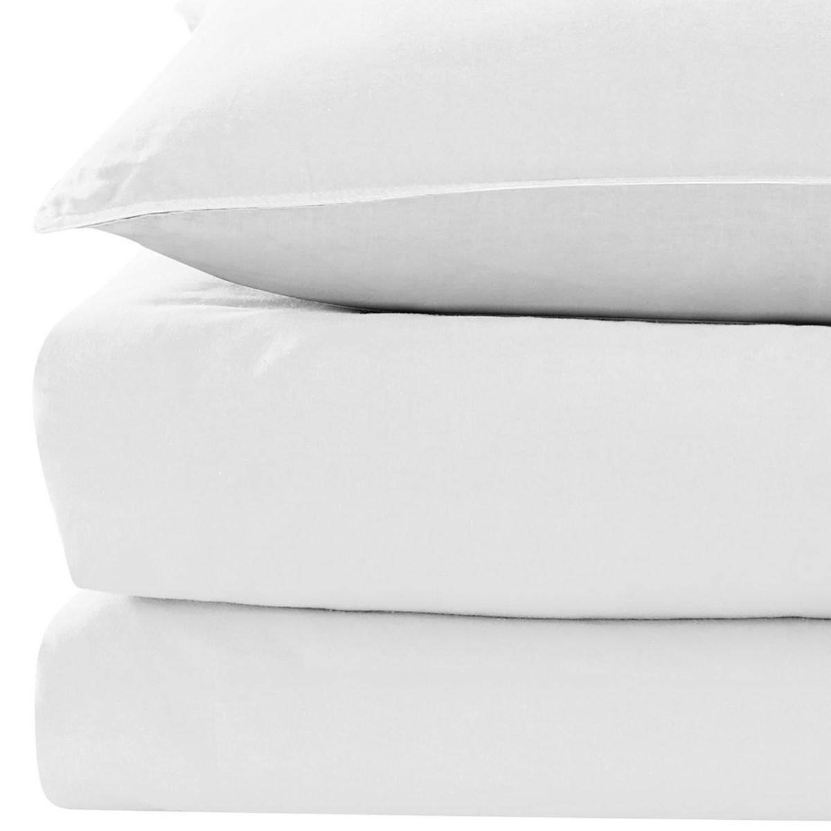 HOMY - Funda Edredón Algodón 2 Plazas Blanco