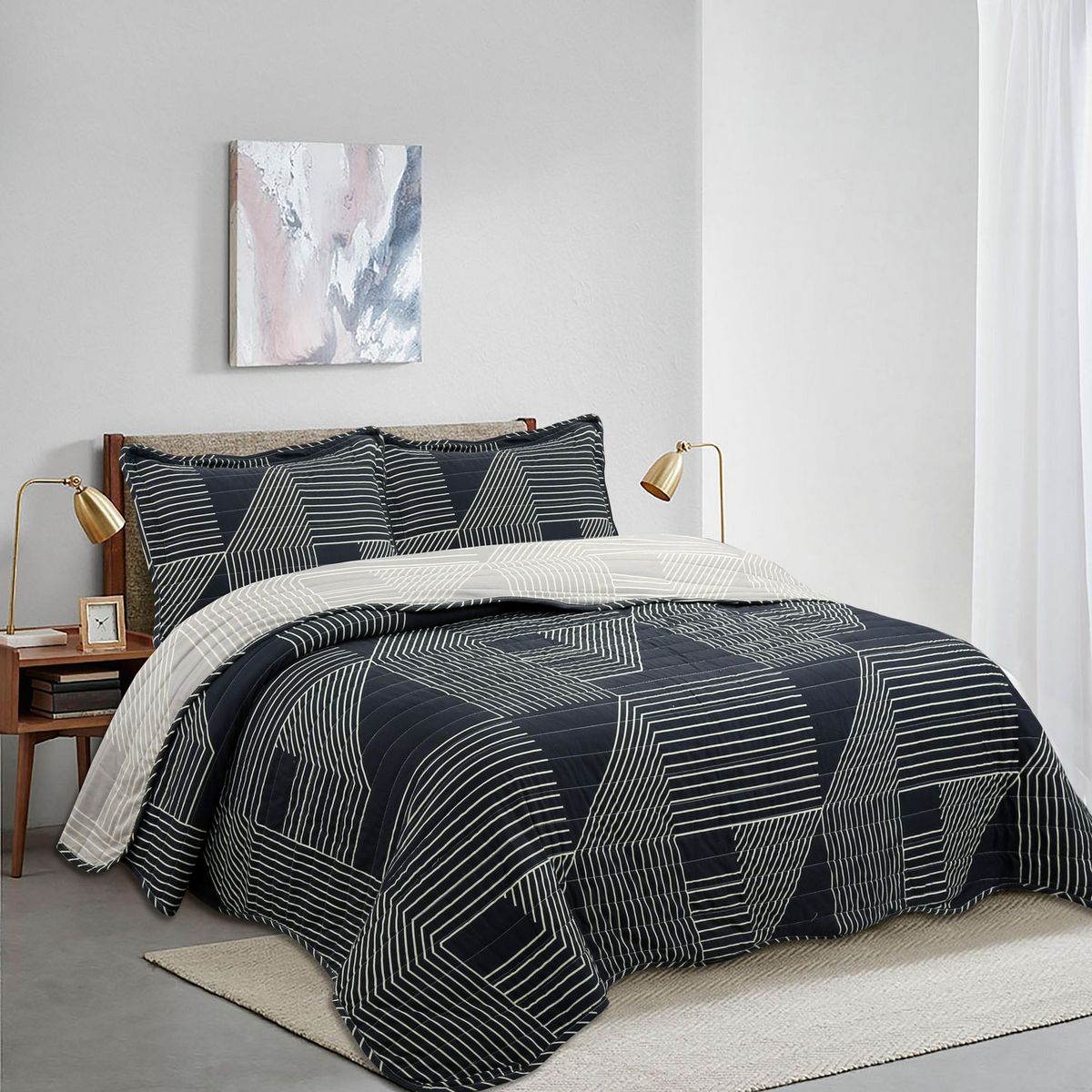 HOMY - Cubrecama King Estampado Urbano