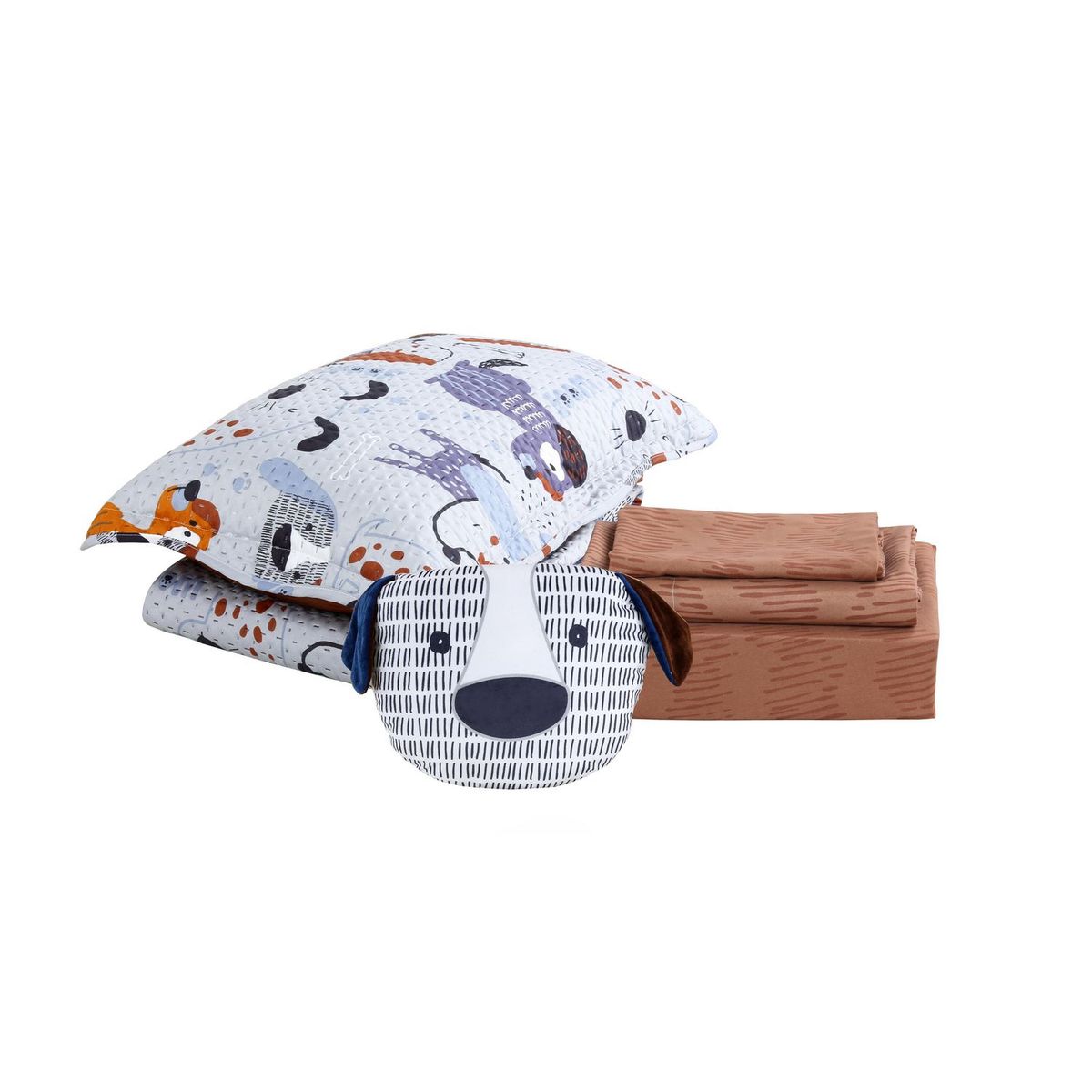 HOMY - Set Cubrecama 1.5 Plazas + Sábana + Cojín Kid Boy