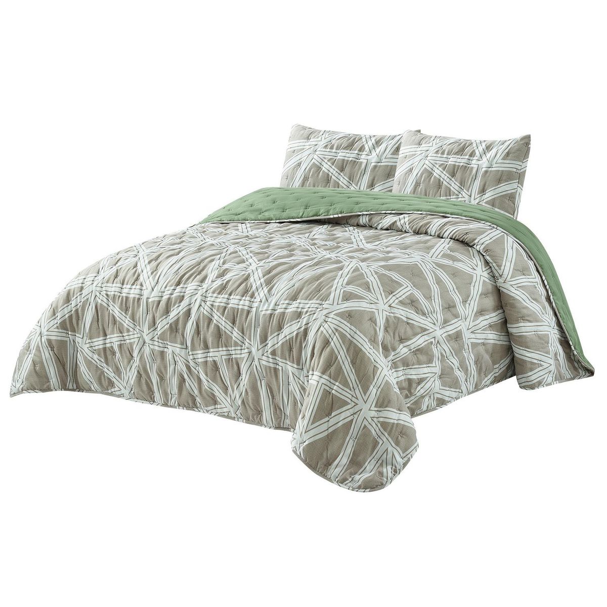 HOMY - Cubrecama 2 Plazas Industrial Geométrico