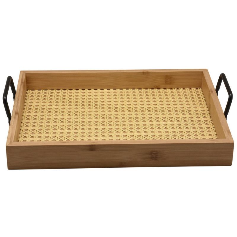 JUST HOME COLLECTION - Bandeja Bambú 41.5X39 MGO Met