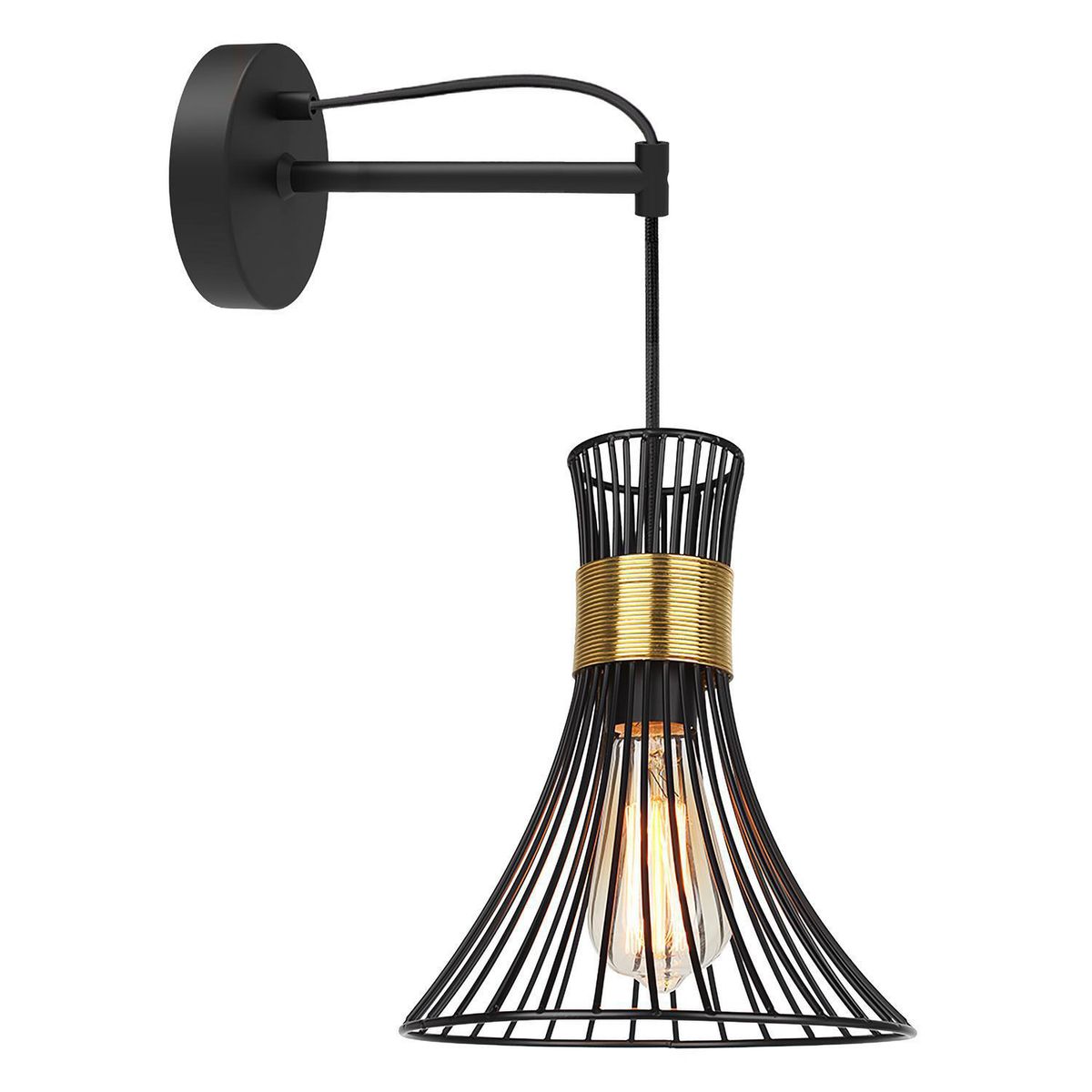 JUST HOME COLLECTION - Braquete de Pared Exterior Negro 1L