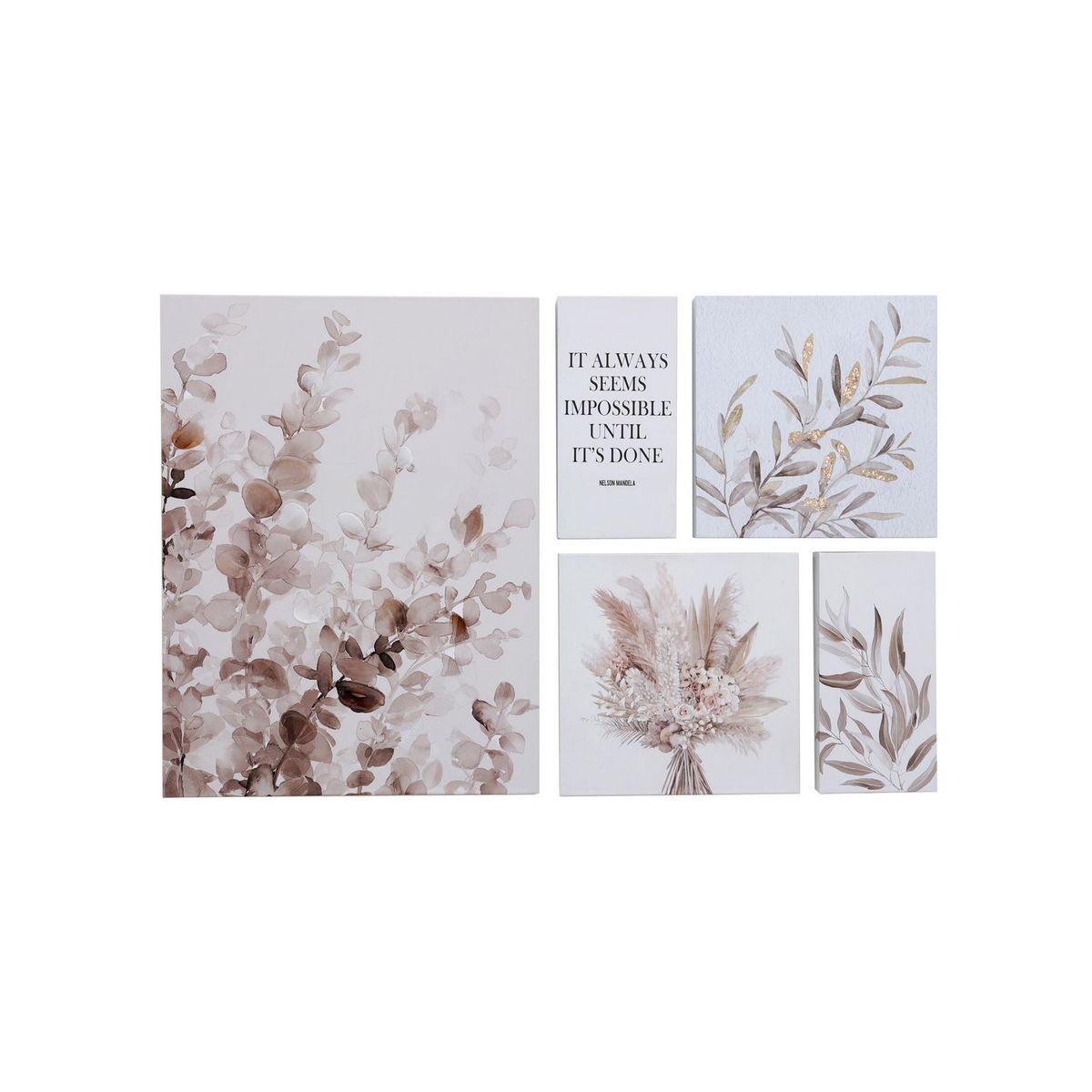 HOMY - Cuadro Set5 Canvas Natura Multi