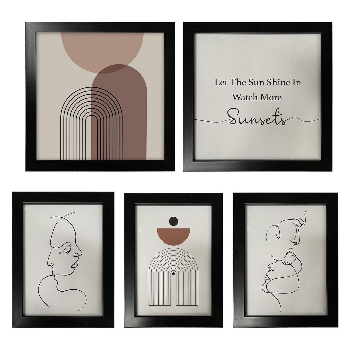 HOMY - Set x 5 Marcos de Fotos Negro