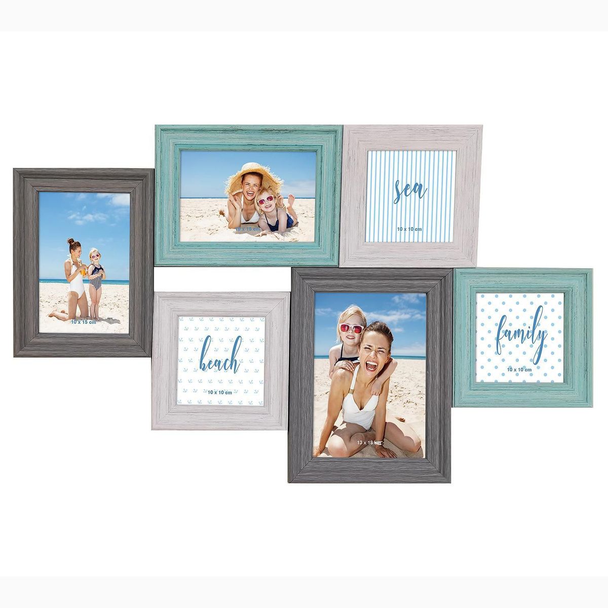 HOMY - Set Marco Foto 6 Piezas Negro