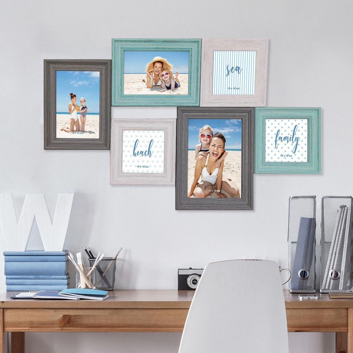 HOMY - Set Marco Foto 6 Piezas Negro