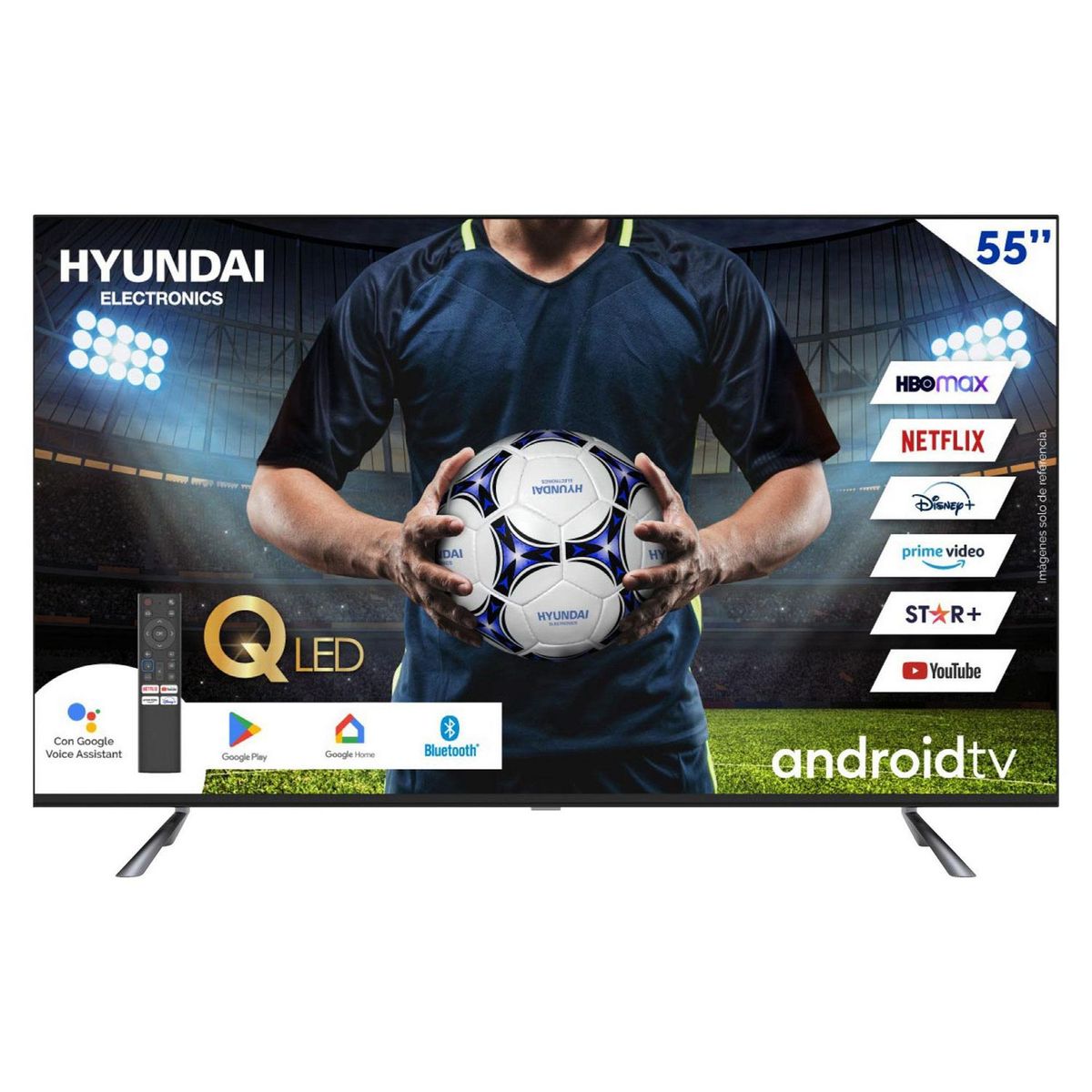 HYUNDAI - Televisor Hyundai 4K QLED Android 55" HYLED5523QA4K