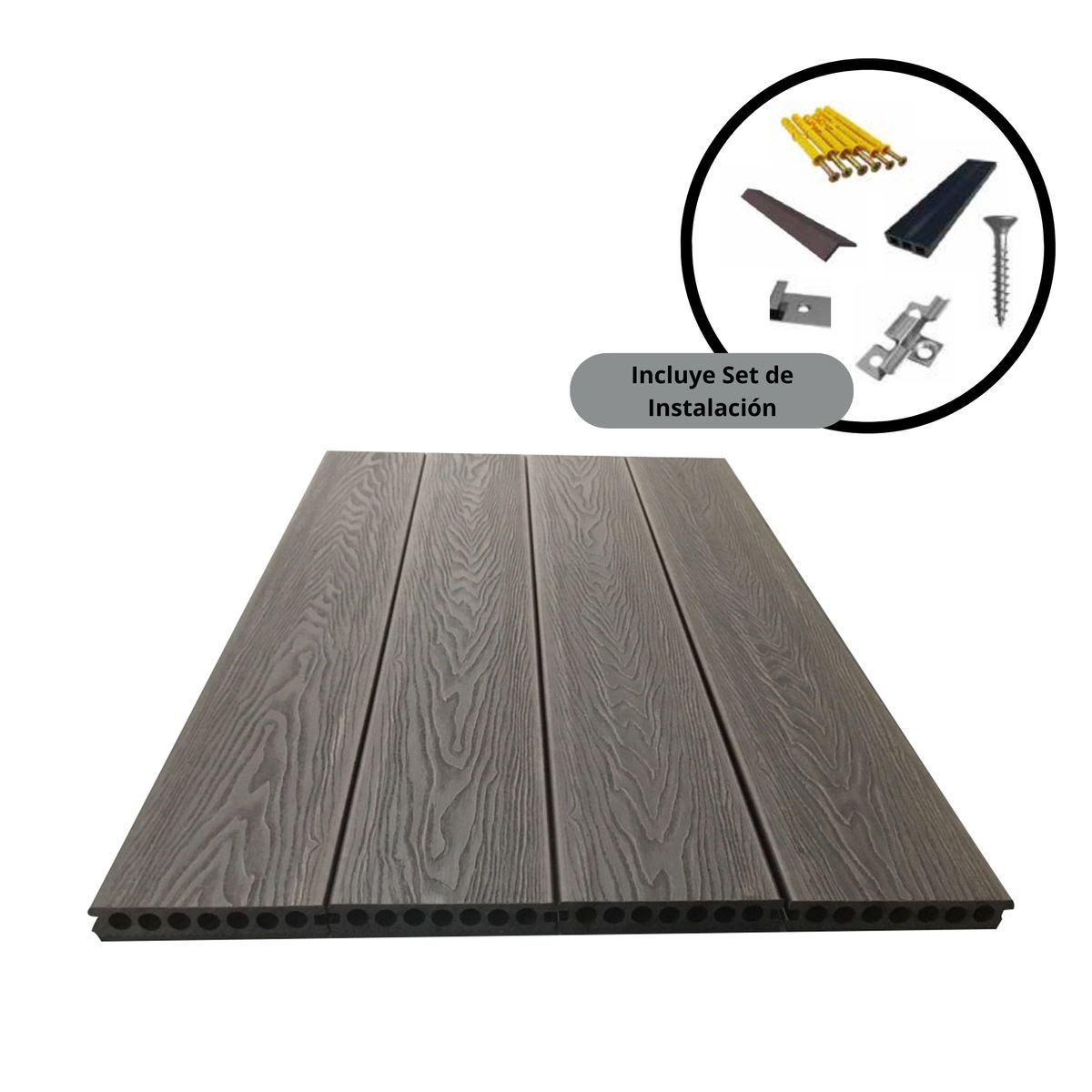 HOLZTEK - Piso Deck WPC Amaderado Café 2.2m