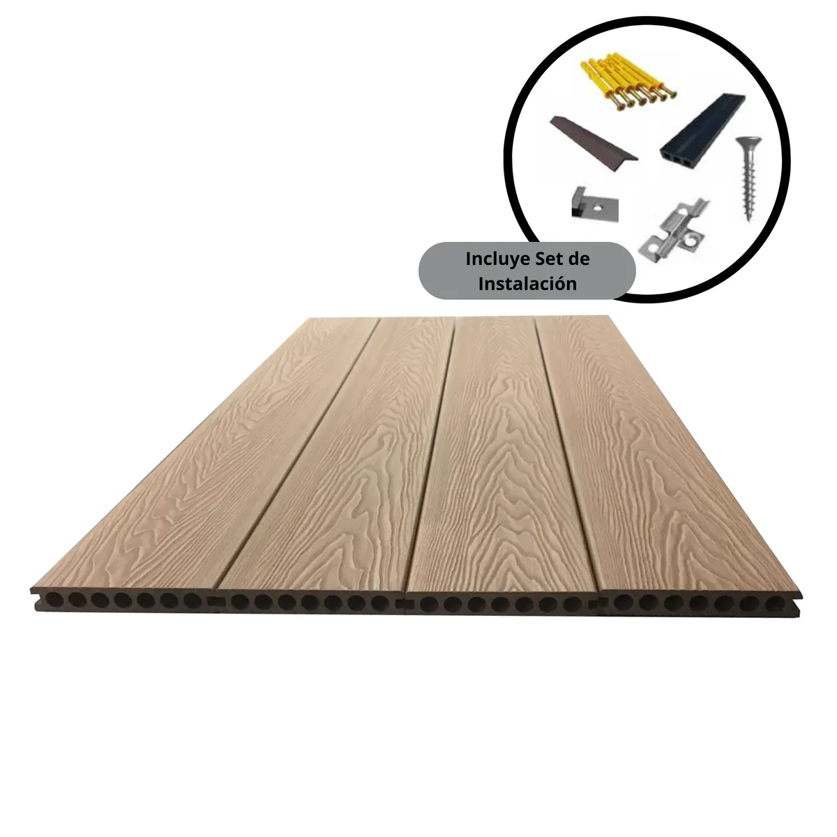 HOLZTEK - Piso Deck WPC Amaderado Teka 2.2m